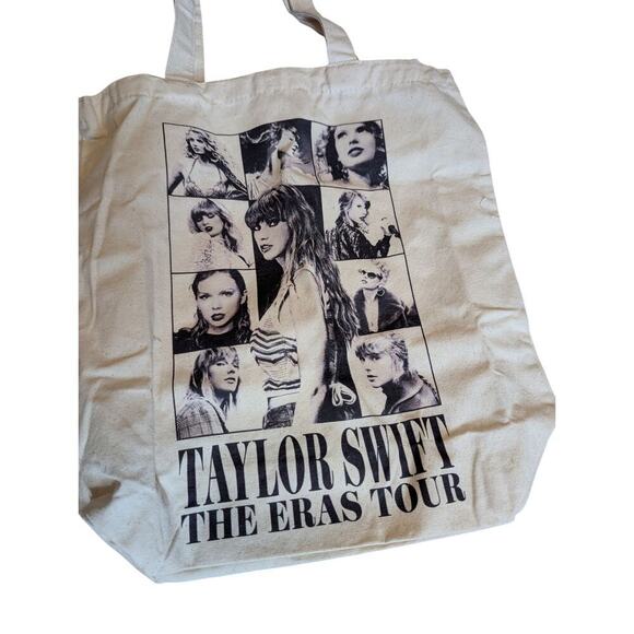 Taylor Swift The Eras Tour VIP Tote Bag Beige USA Dates Leg 1 - Picture 2 of 5